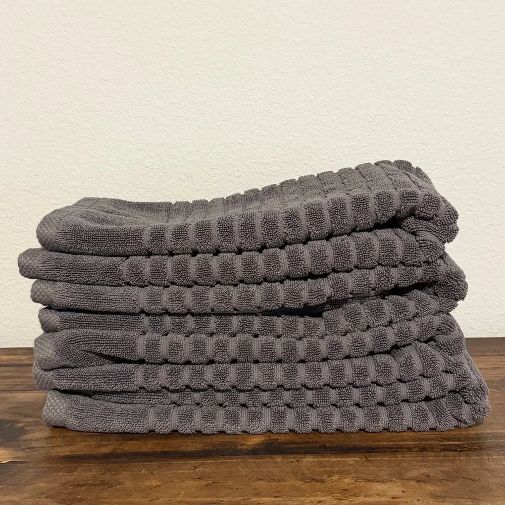 4 Classic Turkish Towels Gray Bathroom Floor Mats 100% Turkish Cotton. 30